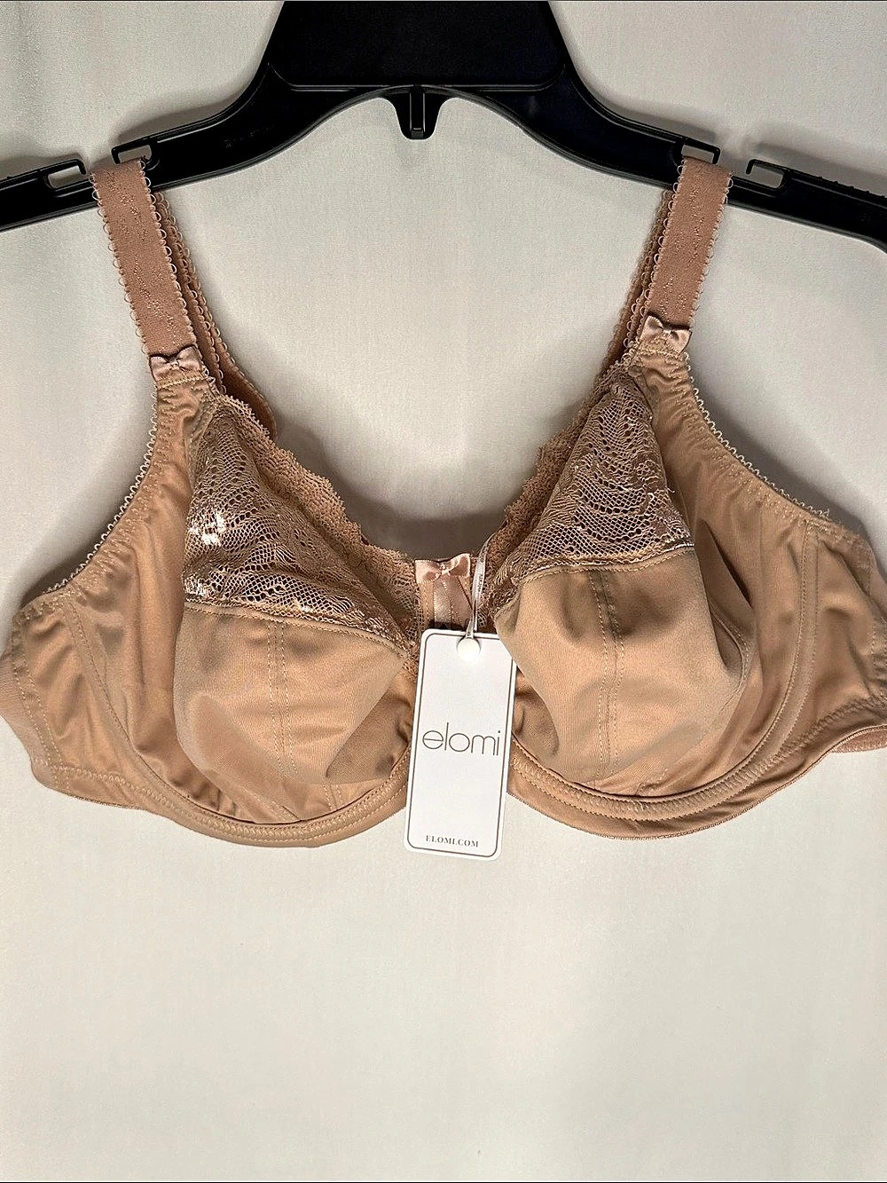 Elomi Morgan Lace Underwire Bra in Brown US 40DD NWT